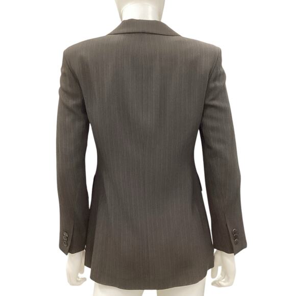 Emanuel Ungaro Petite Blazer Women’s SZ XS Made In Korea Pockets Chocolate Brown - Picture 4 of 5